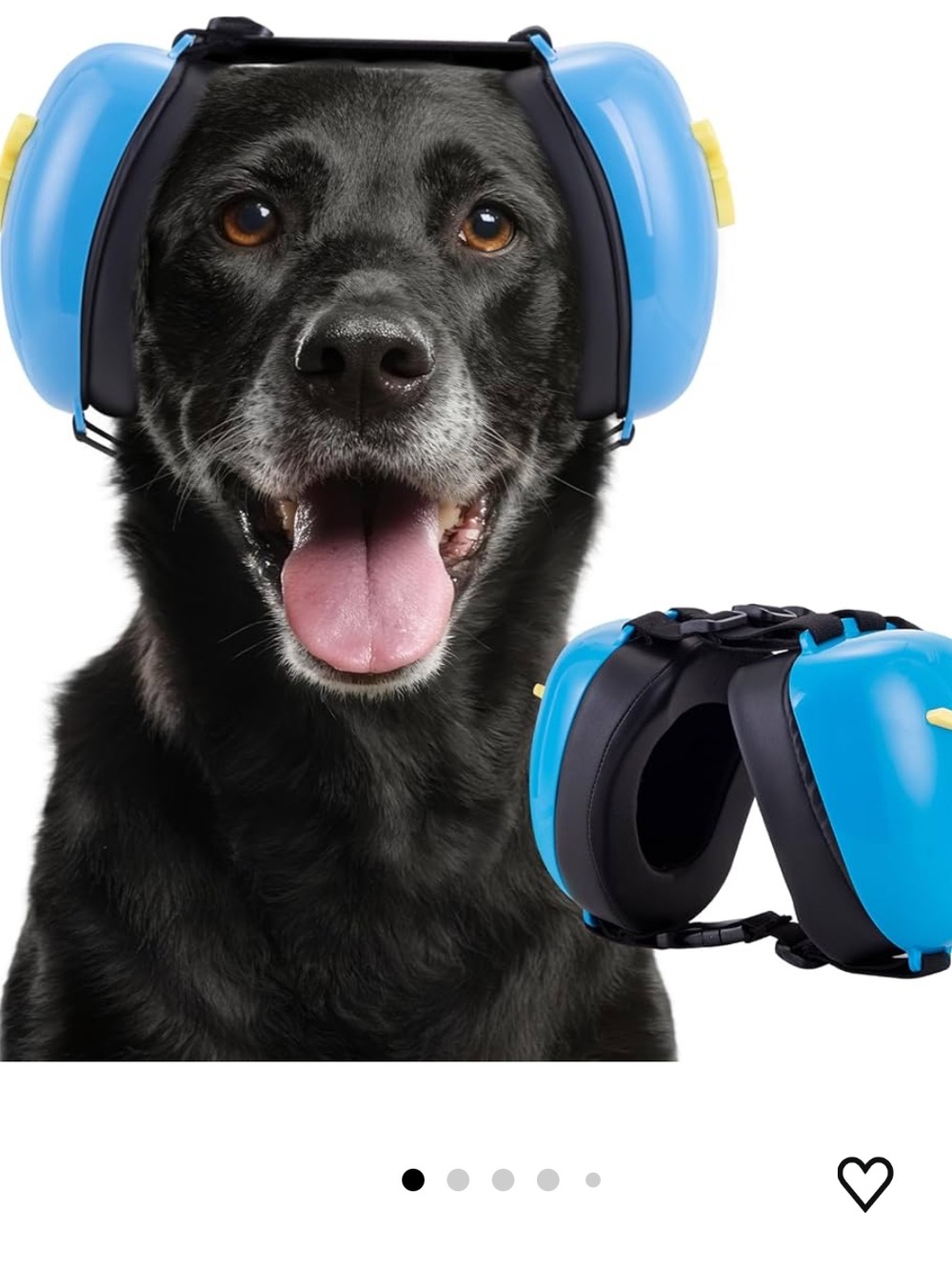 Dog Ear muffs noise protection cancellation reduction  Med blue calms anxiety.